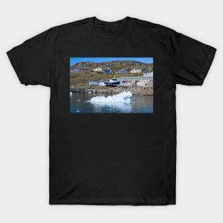 Icy Boatyard in Narsaq Greenland T-Shirt